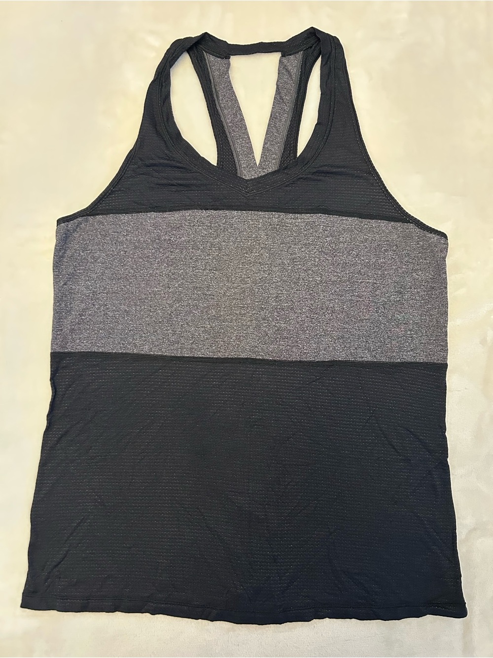 Women's Lululemon Racerback Tank Top - Black & Gray